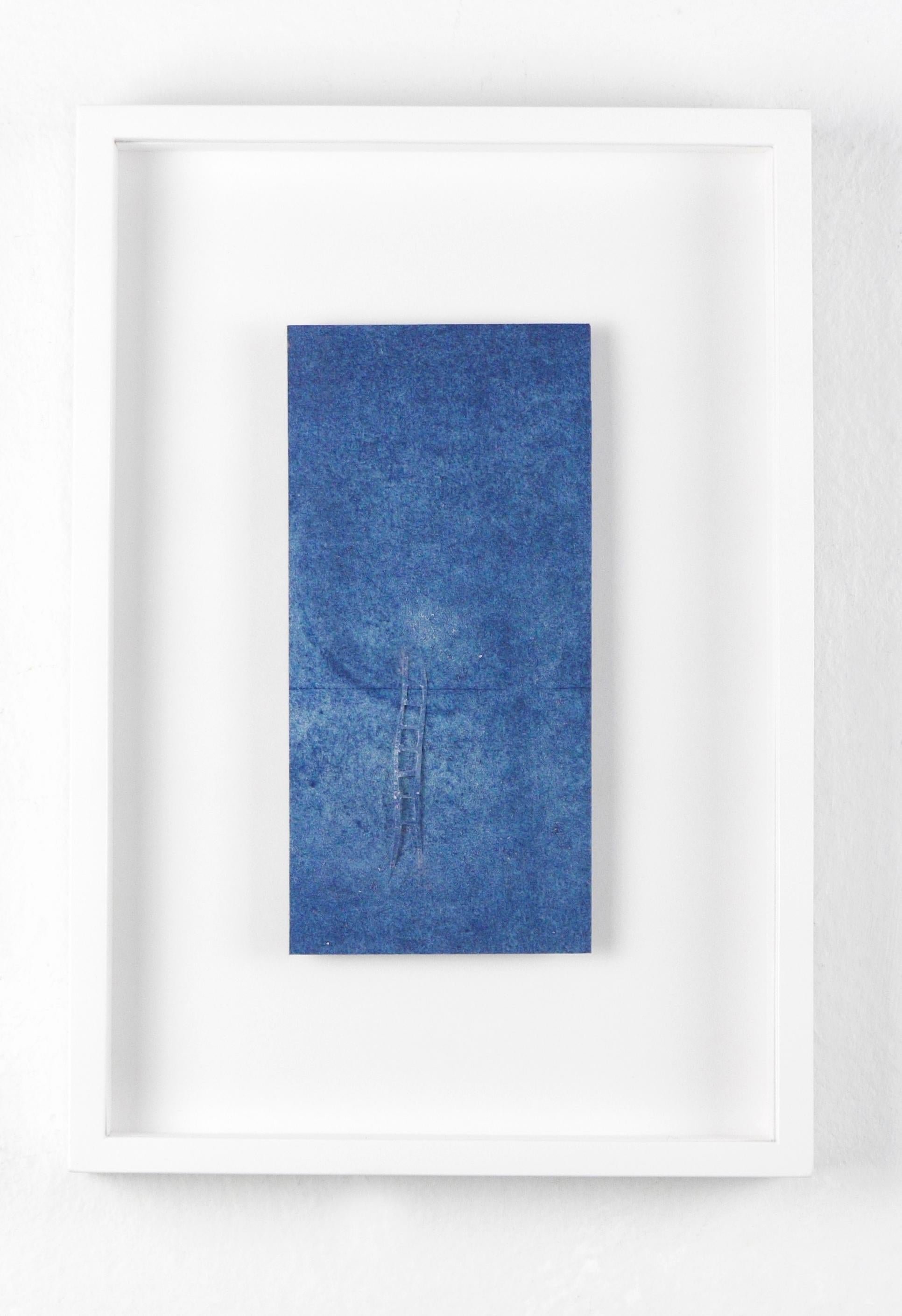 Angelica Bergamini Abstract Print – Monotypie und Collage auf Papier: „Ich werde Sie dort #1 treffen.“