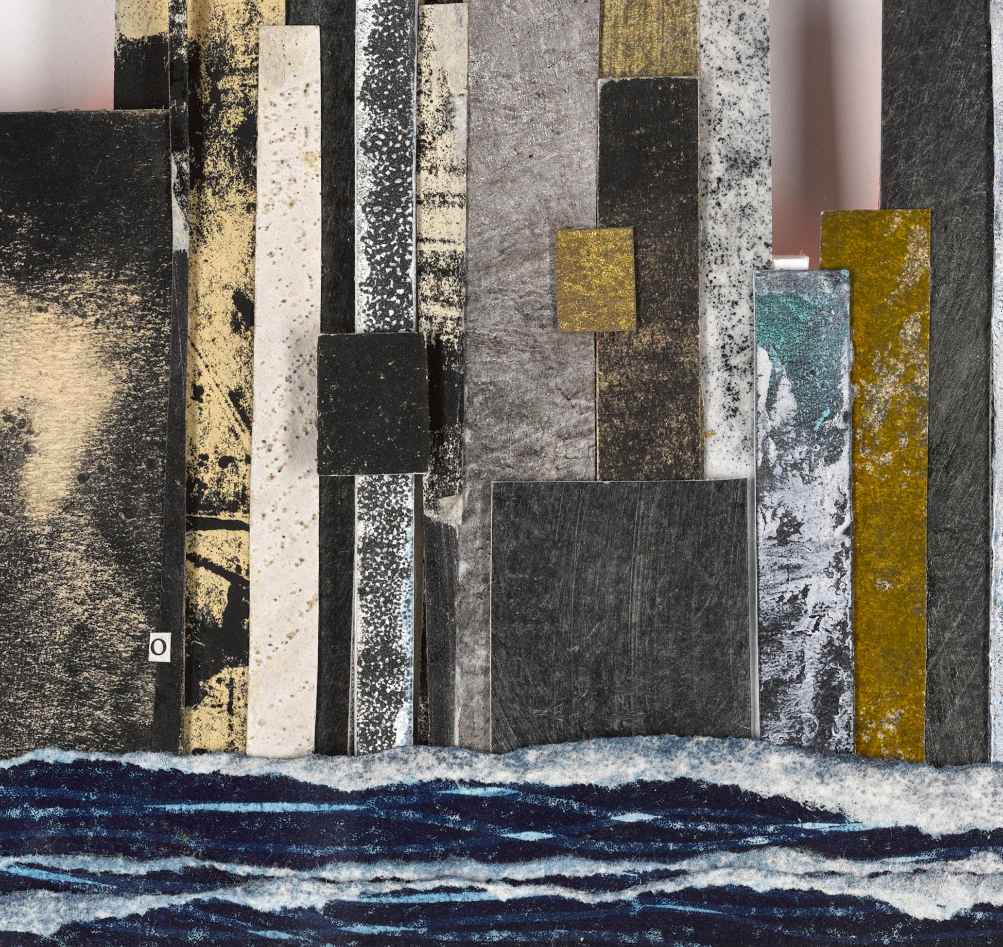 Collage de monotipos: 'Manahatta #5 - Print Contemporáneo de Angelica Bergamini