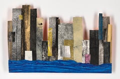 Collage di monotipi: 'Manhatta #2'