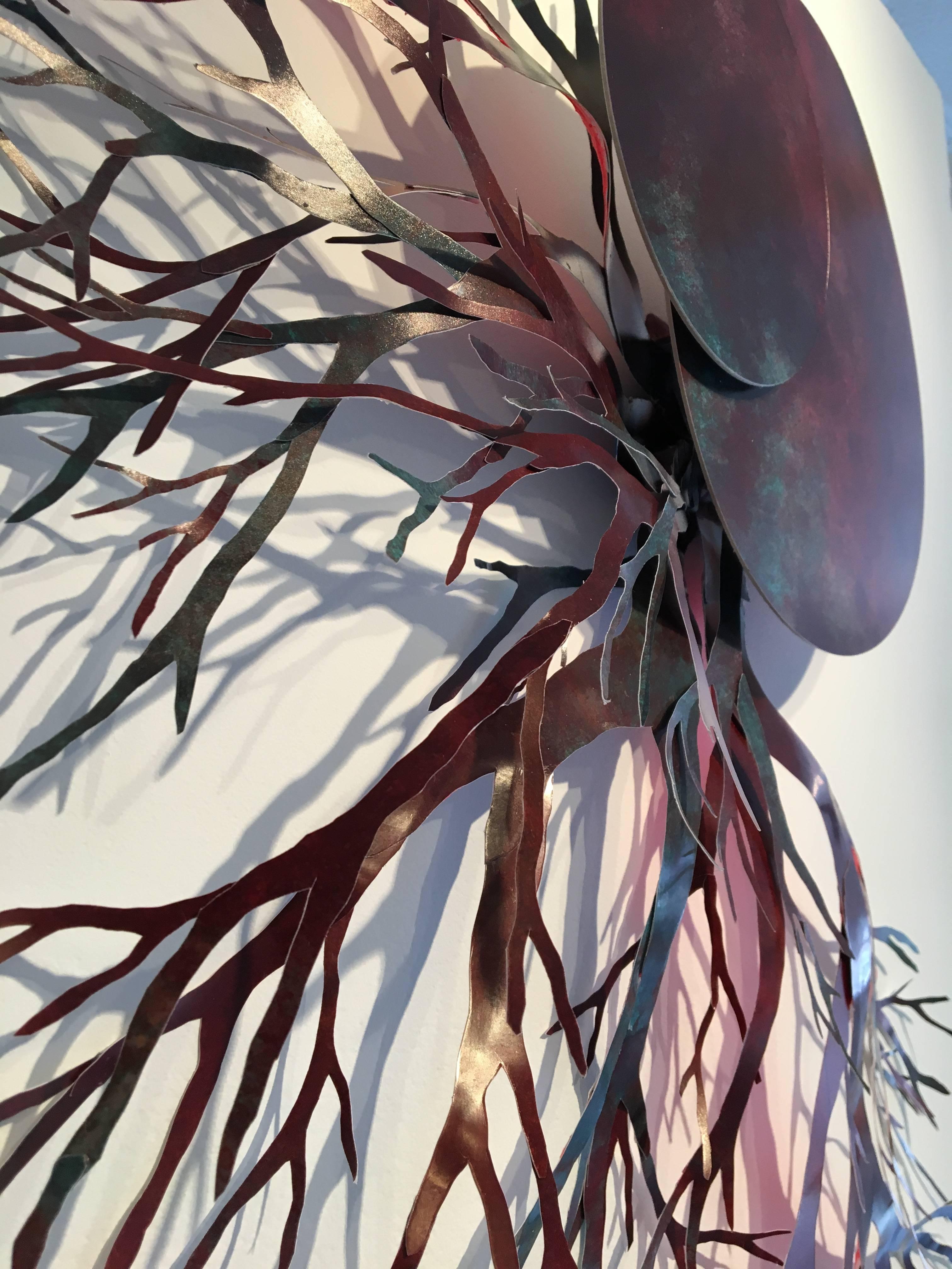 Planet Mixed Media mit Wurzeln: „Fons et origo #3“ (Quelle und Herkunft) (Konzeptionell), Mixed Media Art, von Angelica Bergamini