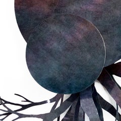 Mixed Media Sculptural Collage Planet with Roots: 'Fons et origo #7'