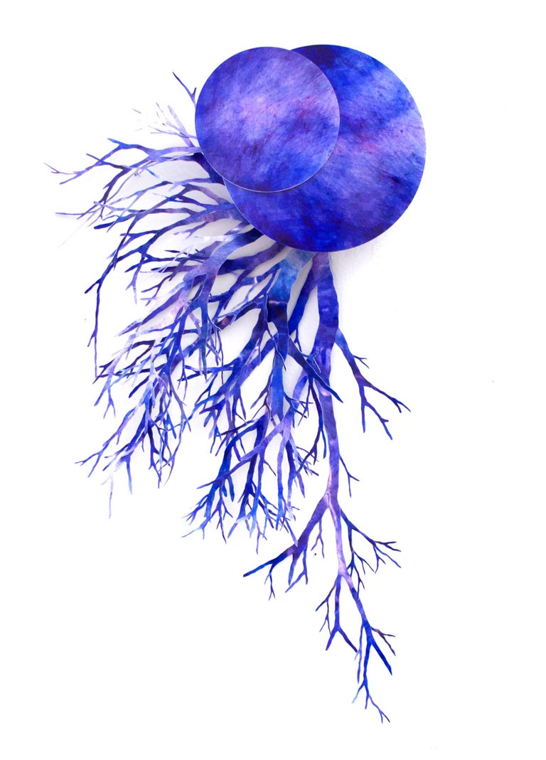 Angelica Bergamini Abstract Sculpture - Sculptural Collage Planet with Roots: 'Fons et origo #2' (Source & Origin)