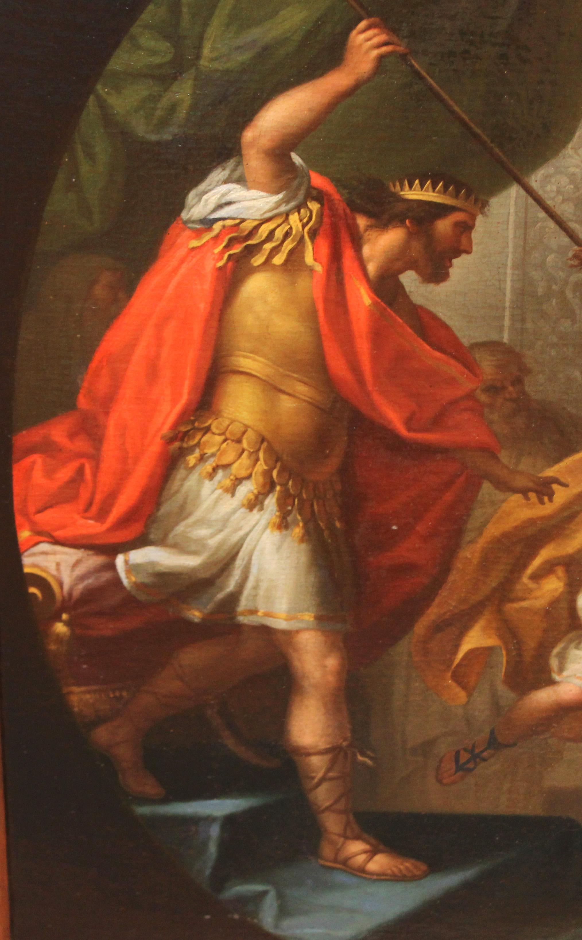 Óleo sobre tela - Saúl ataca a David (Alte Meister), Painting, von Angelica Kauffmann