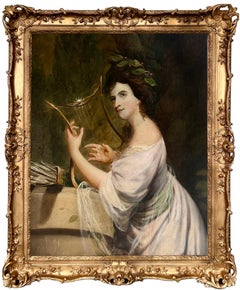 18th century Portrait of a lady as Erato, the muse of poetry - Angelica Kauffman