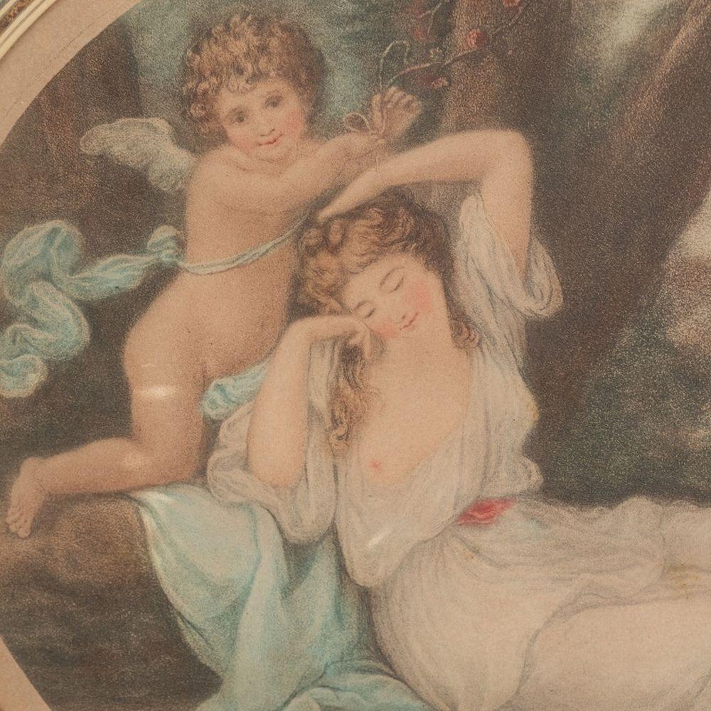 Figural Composition Mezzotints, 2 - Brown Figurative Print by Angelica Kauffmann