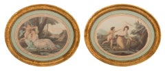 Antique Figural Composition Mezzotints, 2