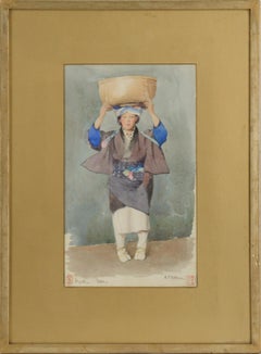Japanese Woman with a Basket