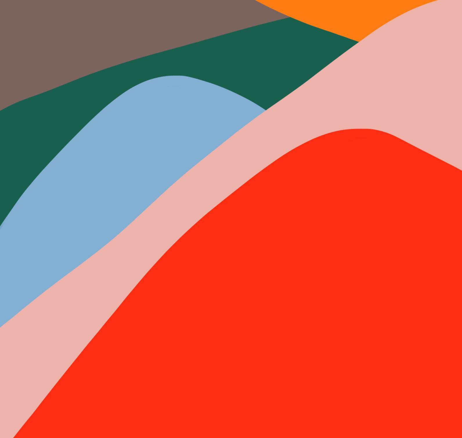 Wie oben, so unten 02. Abstrakte Farbfotografie (Orange), Color Photograph, von Angelica Tcherassi