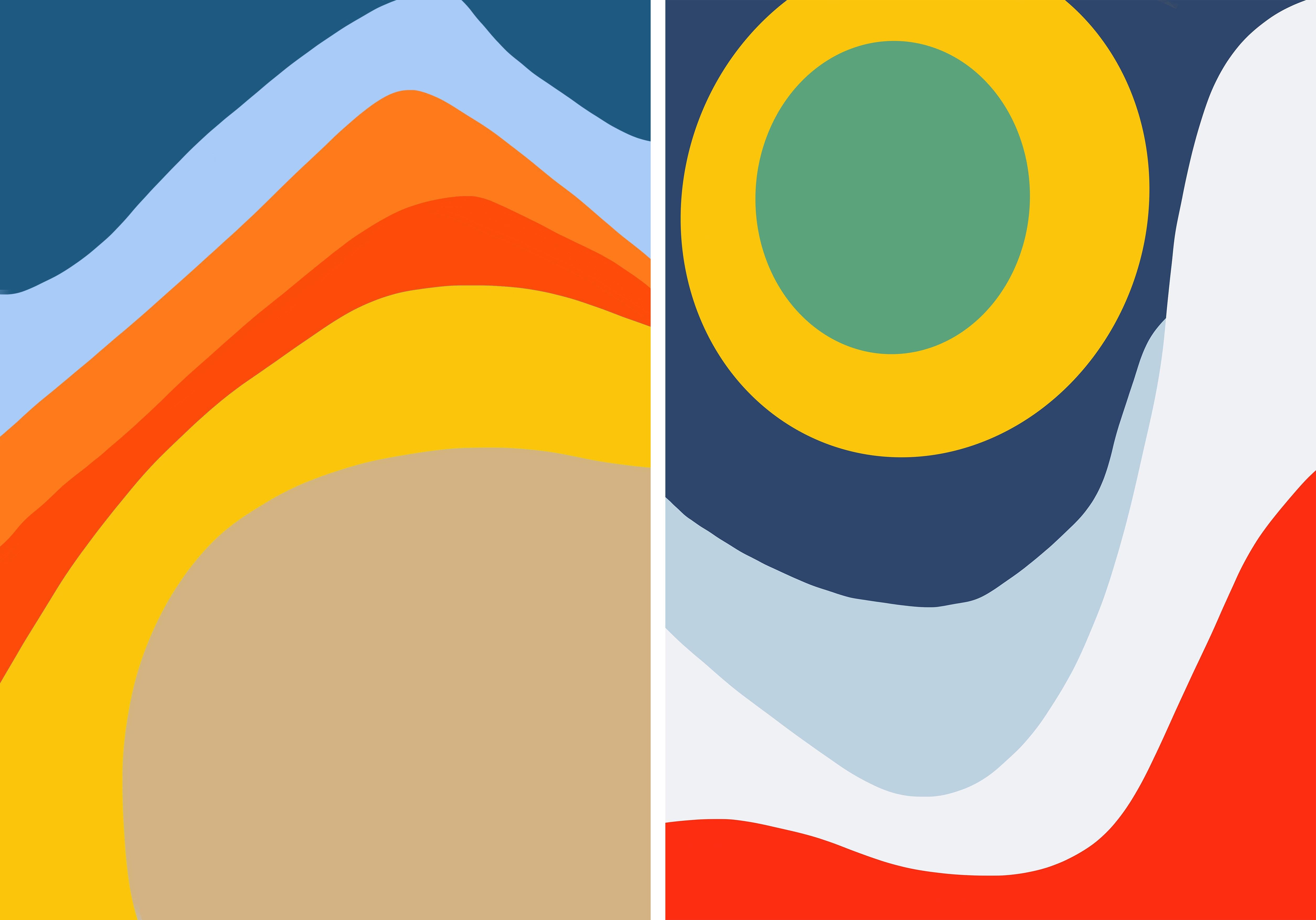 Abstract Photograph di Angelica Tcherassi - Gaze Into The Lake 02 e Hearing Gaia 02, Dittico. Fotografie astratte a colori