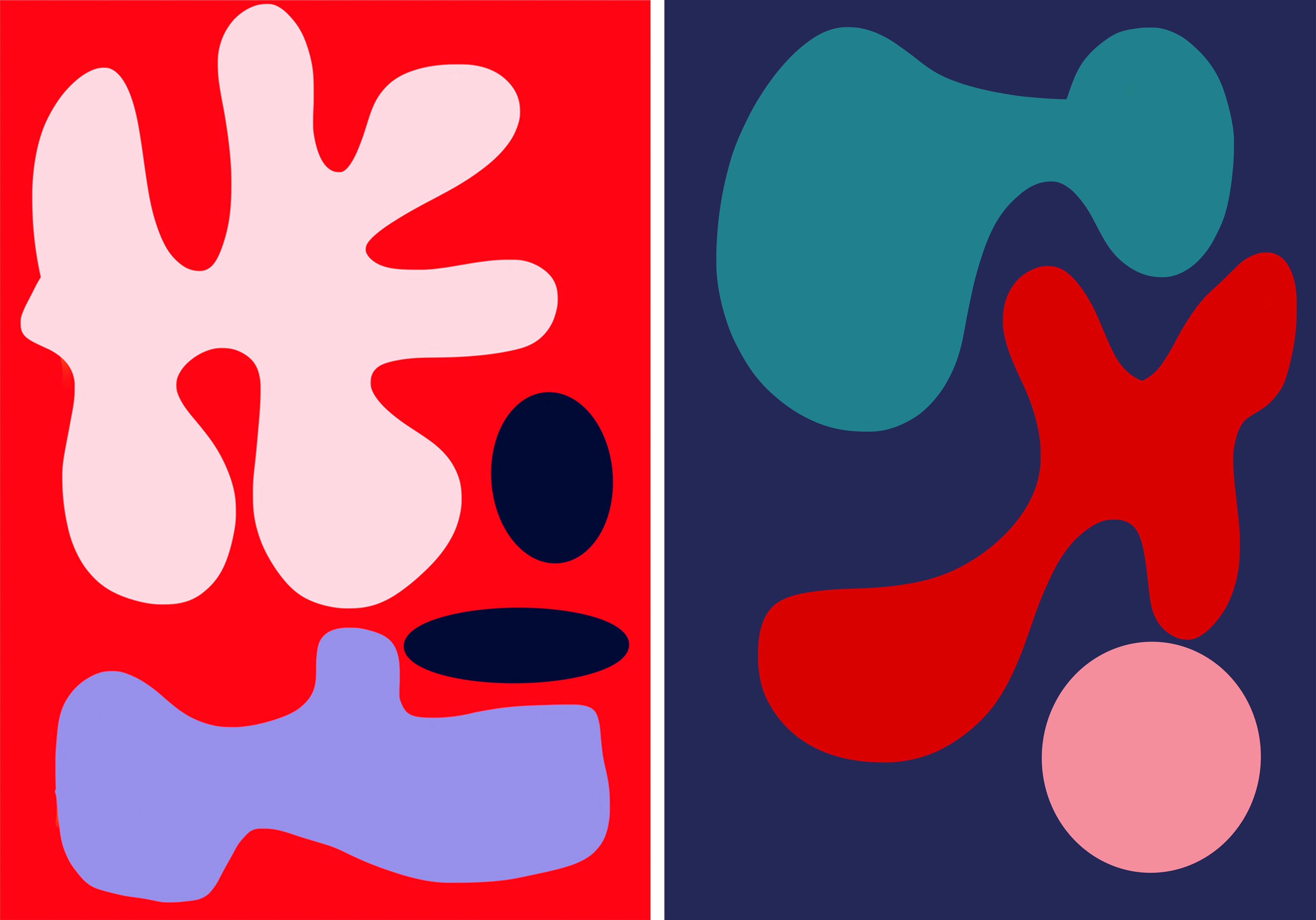 Angelica Tcherassi Abstract Photograph – Er sagte 03 und sie sagte 02, Diptychon. Abstrakte Fotografien in limitierter Auflage