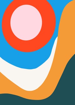 Hearing Gaia 03 und Gaze Into The Lake 01, Diptychon. Abstrakte Farbfotografien