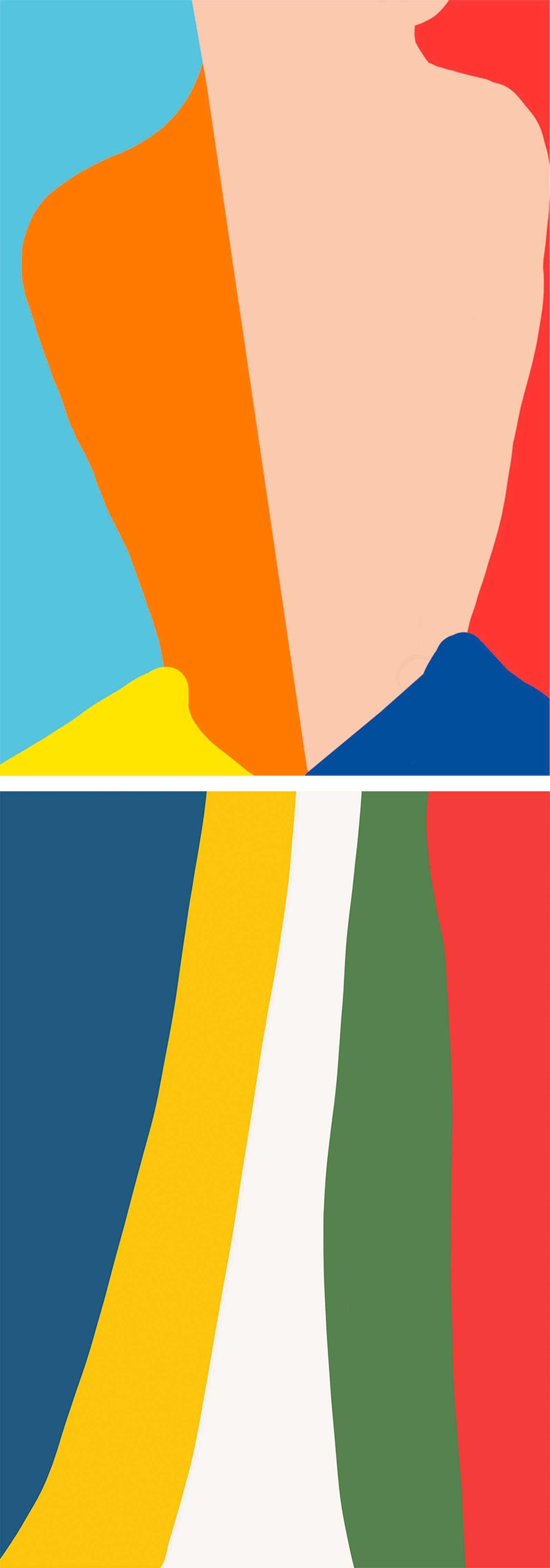 Abstract Photograph Angelica Tcherassi - I Got Your Back 01 et Healal 01. Photographies abstraites en couleur, Diptyque.