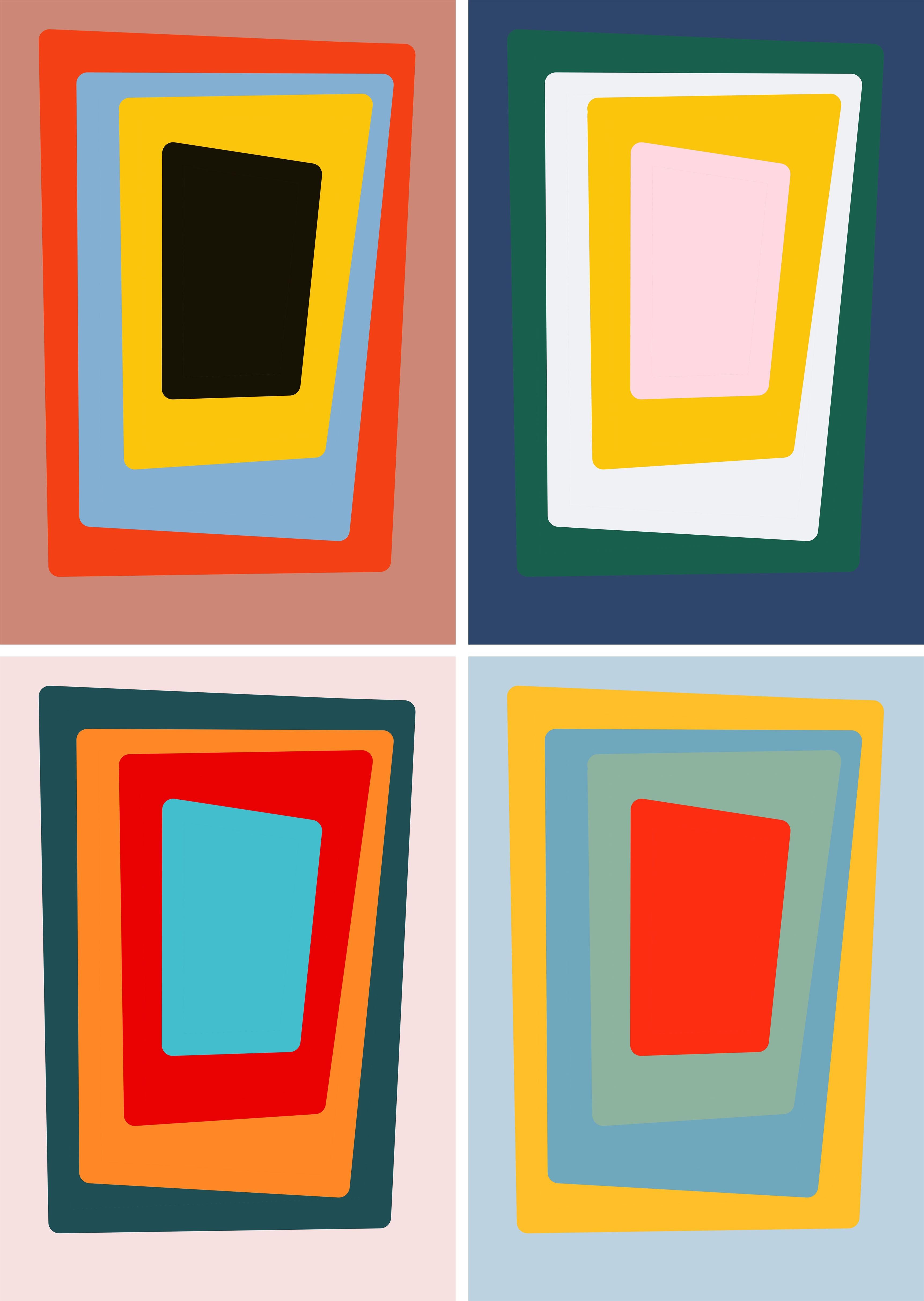 Color Photograph Angelica Tcherassi - Ensemble de 4 photographies abstraites en couleur