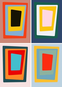 Set of 4 Abstract color photographs