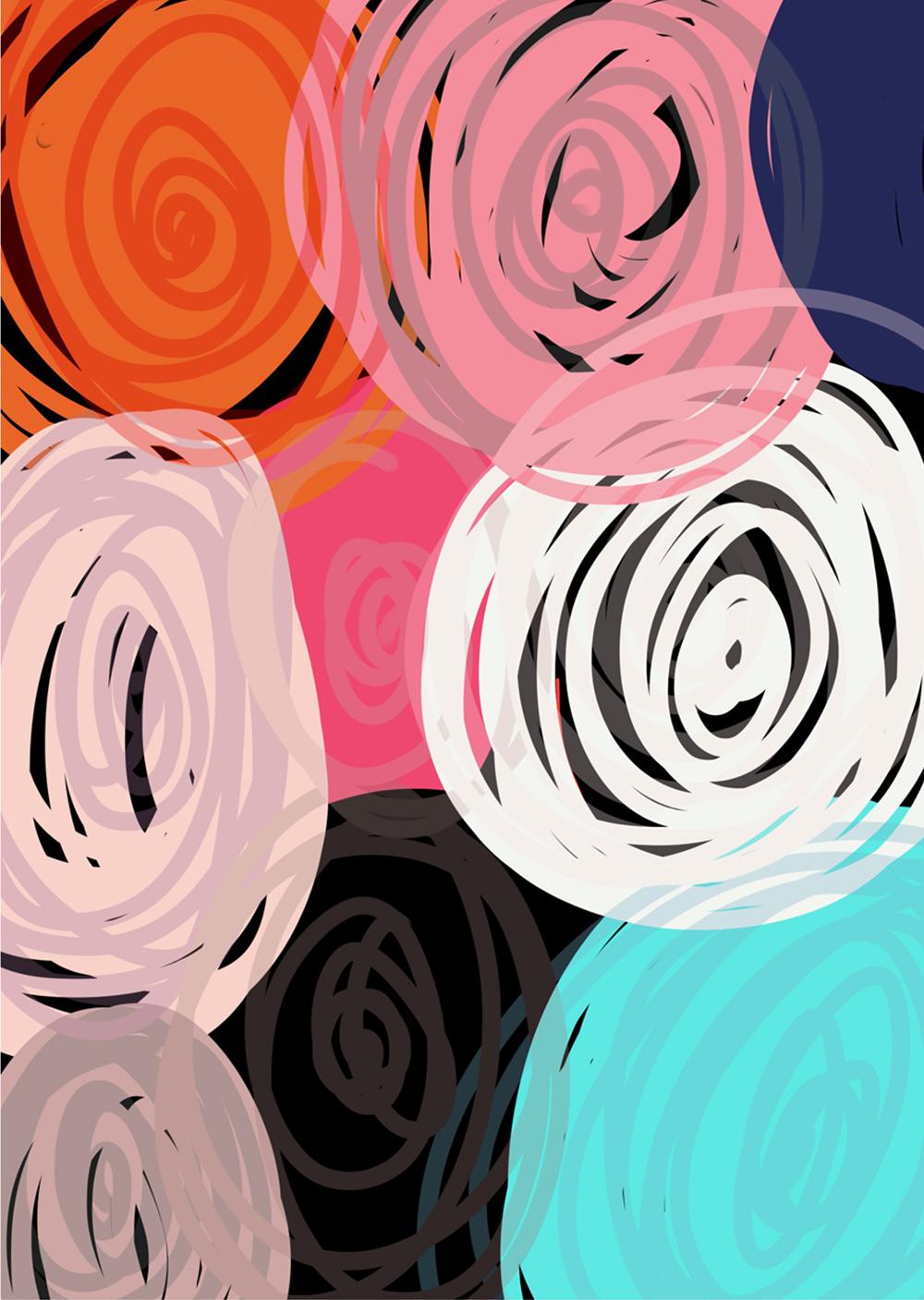Singularity 01 and It All Moves 01, Diptych. Abstract color photographs - Photograph by Angelica Tcherassi