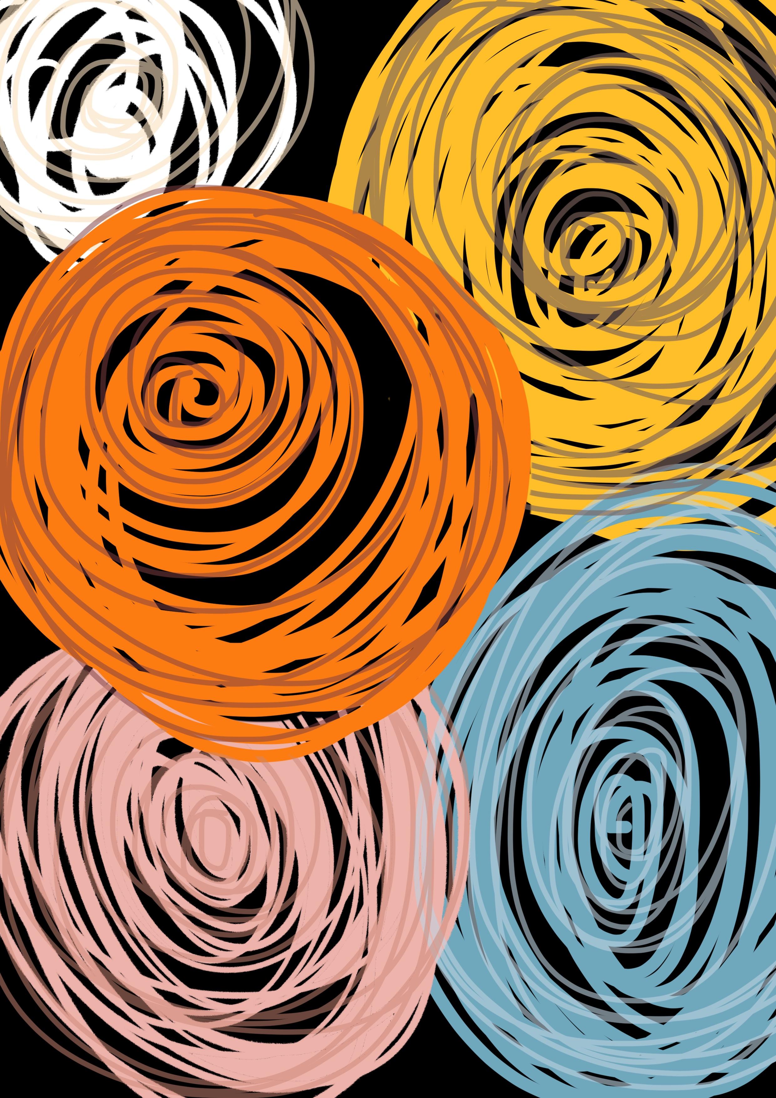 Singularity 02 and It All Moves 03, Diptych. Abstract color photographs - Photograph by Angelica Tcherassi
