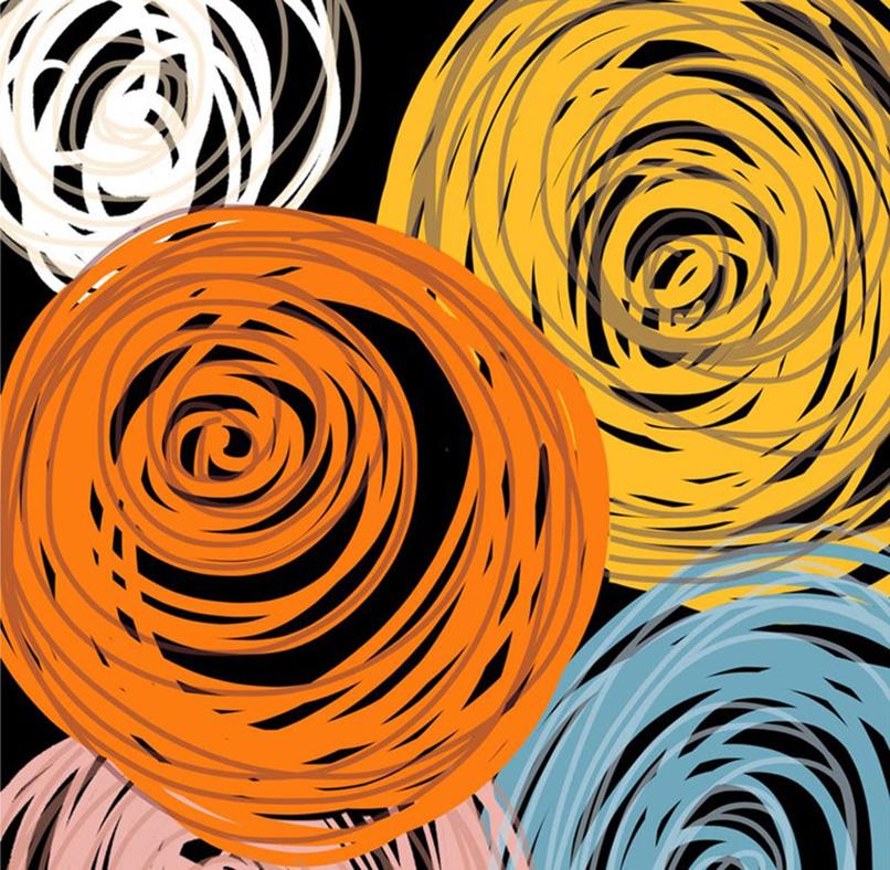 Singularity 02 and It All Moves 03, Diptych. Abstract color photographs - Beige Color Photograph by Angelica Tcherassi