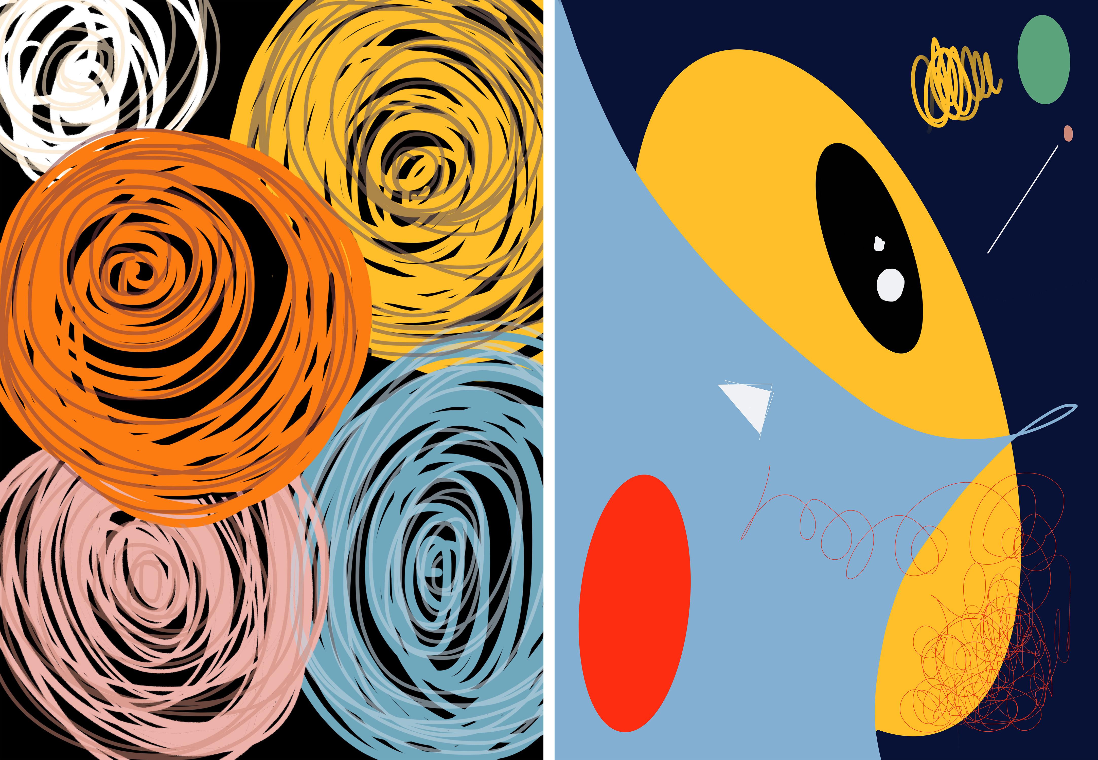 Singularity 02 and It All Moves 03, Diptyque. Photographies couleur abstraites
