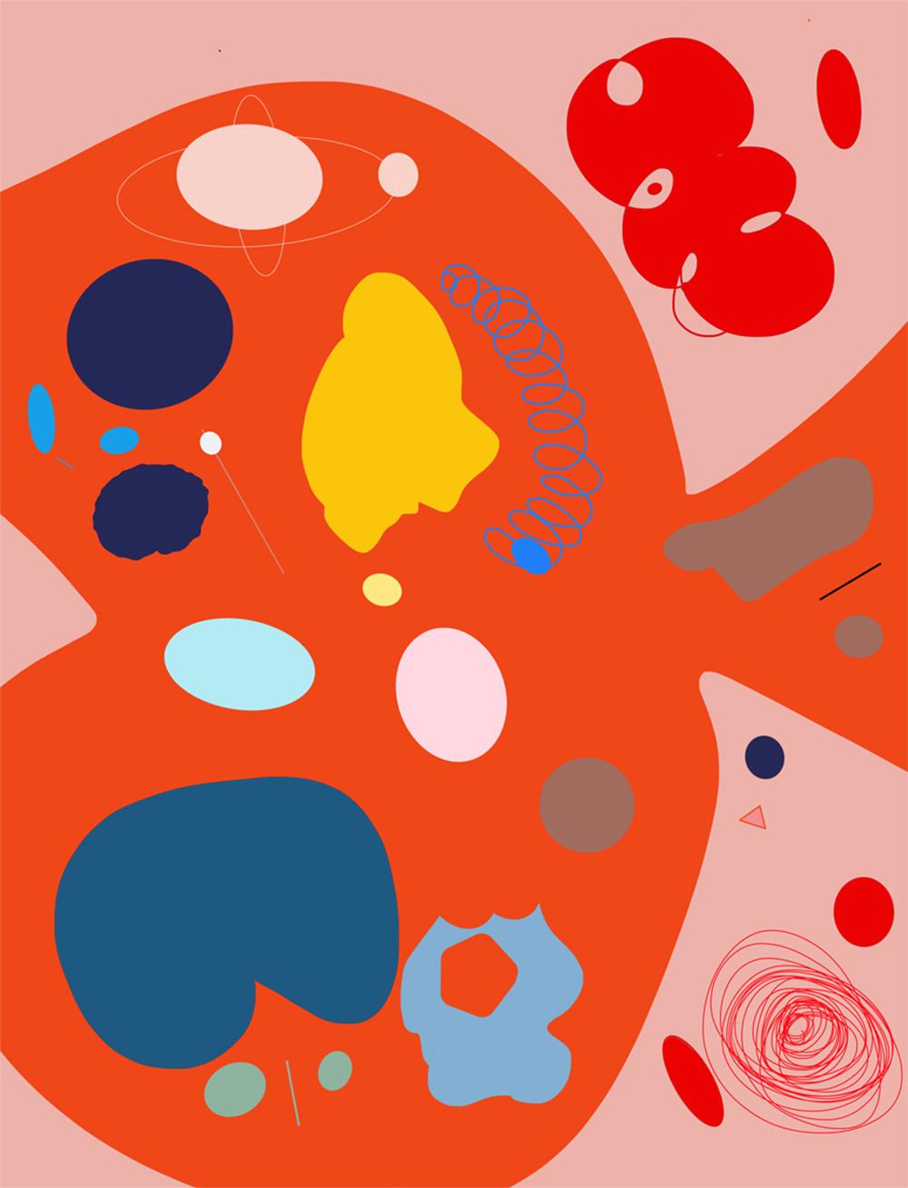 Angelica Tcherassi Color Photograph – That Same Old Love 3, aus der Serie Universum Within. Abstrakte Farbfotografie