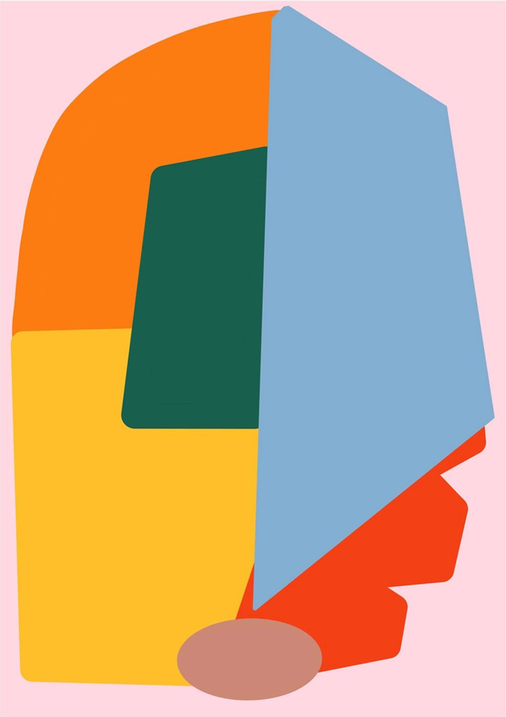 The Block 02 e The Mask 03. Fotografie astratte a colori. Dittico. - Abstract Photograph Arancia di Angelica Tcherassi