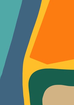 The Block 03 and The Mask 01. Abstract color photographs. Diptych.