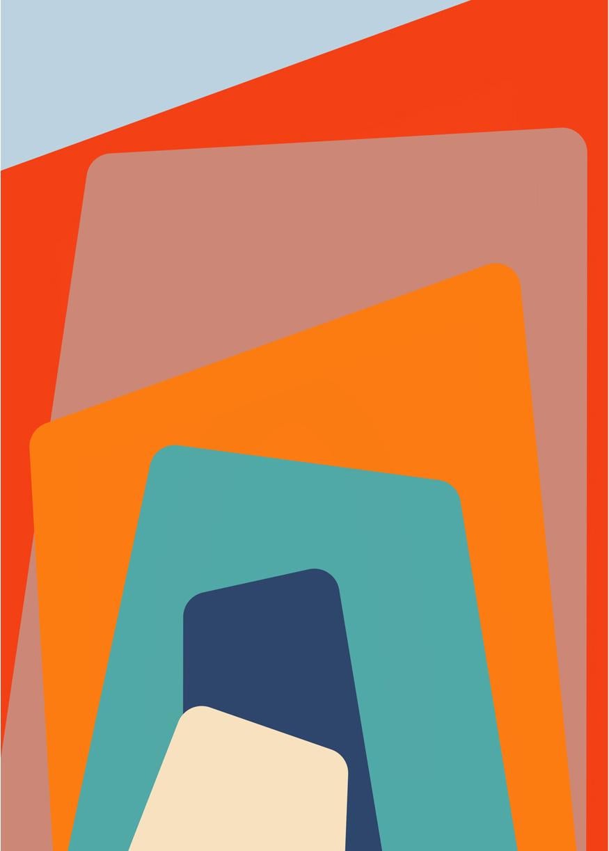 Suivre U 02, du portail de la série. Photographie couleur abstraite - Orange Color Photograph par Angelica Tcherassi