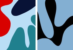 Look Up 03 and Maze Me 01, Diptych. Abstract color photographs