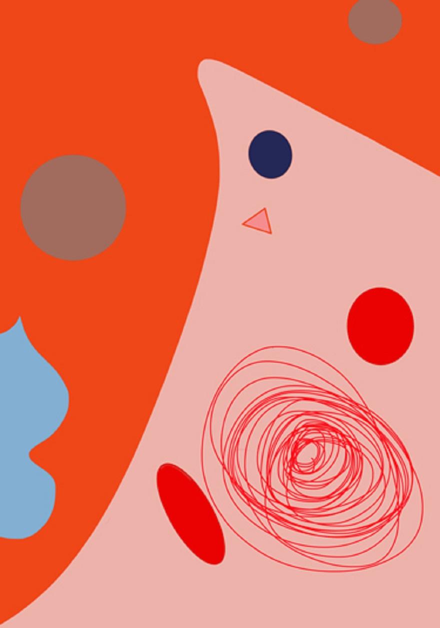 That Same Old Love 3, aus der Serie Universum Within. Abstrakte Farbfotografie (Rot), Abstract Print, von Angelica Tcherassi