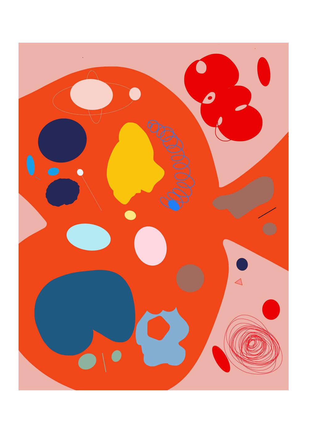 Angelica Tcherassi Abstract Print – That Same Old Love 3, aus der Serie Universum Within. Abstrakte Farbfotografie