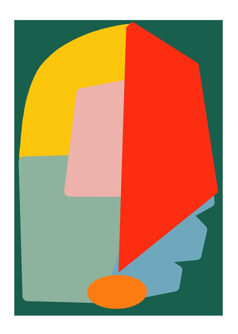 Angelica Tcherassi Abstract Print – Die Maske 01. Aus der Serie „Making Sense“. Abstrakte Farbfotografie