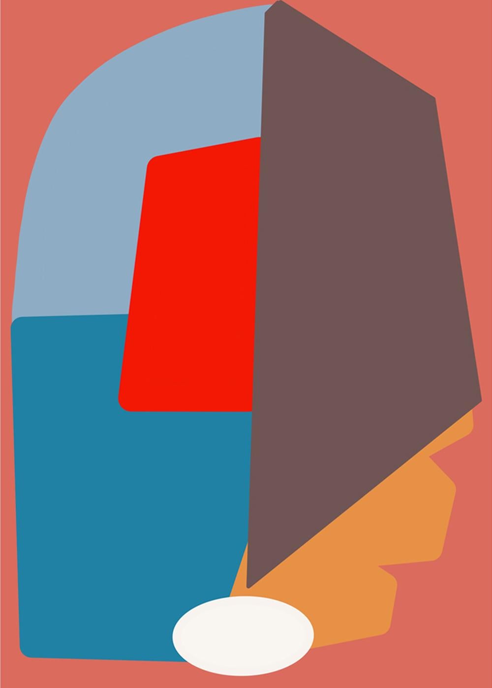 Angelica Tcherassi Abstract Photograph – Die Maske 02, aus der Serie Making Sense. Abstrakte Farbfotografie