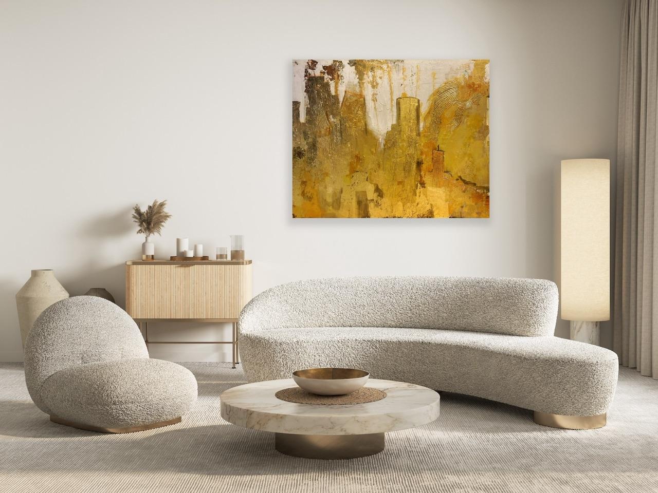 New York d'oro - Painting di Angelika Richter