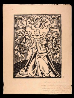 Easter - Original Woodcut by Angelina Beloff - 1922