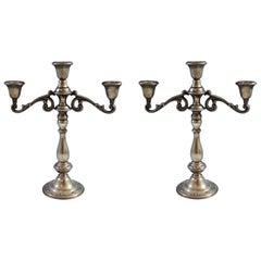 Angelique by International Sterling Silver Coppia di candelabri #127/65 a 3 luci