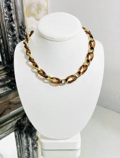 Angelique De Paris Resin & 18K Gold Plated Sterling Silver Link Necklace