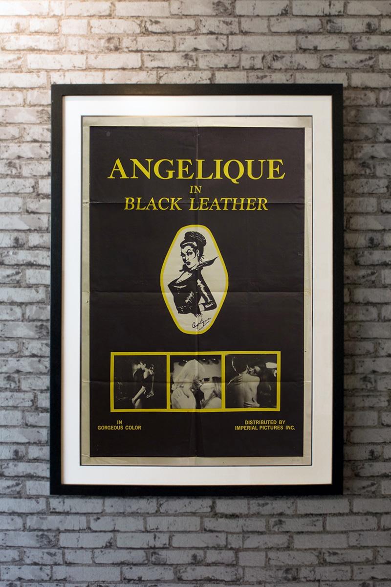American Angelique in Black Leather '1968' Poster For Sale