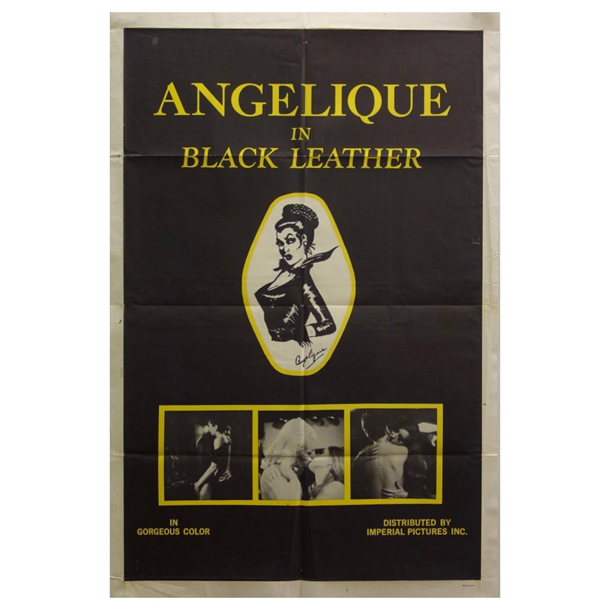 Angelique in Black Leather '1968' Poster For Sale