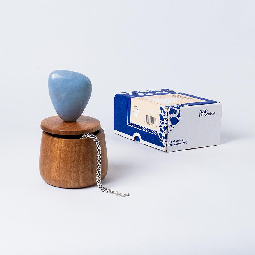 Store your treasures in the Jewel Box Container, made from authentic semi-precious gemstones. A luxurious home for jewelry, trinkets, or keepsakes.

The cloud catchall box is a carved using traditional carpentry techniques in Magdalena de Cao, Perú.