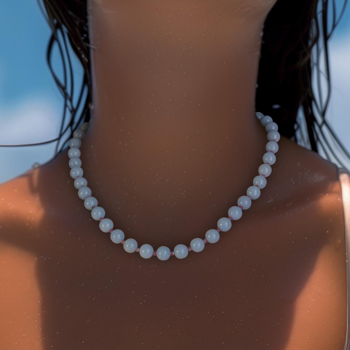 Collana di Angelite Tourmaline - by Bombyx House in vendita 2