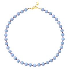 Angelite Tourmaline Necklace -by Bombyx House