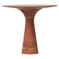 Refined Contemporary Marble 03 Travertino Rosso Marble Cake Stand