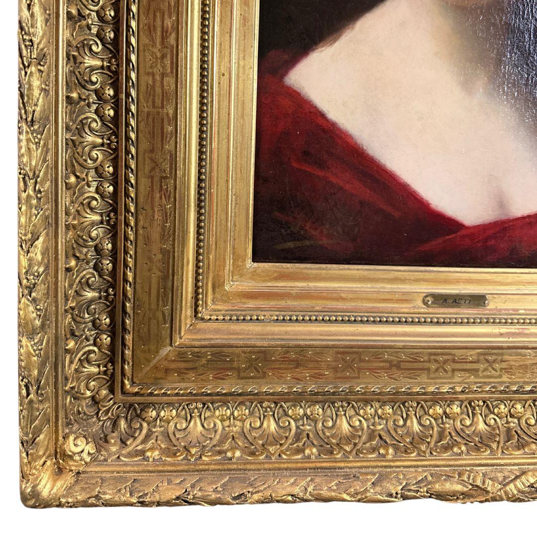 Portrait de gitan ancien du 19ème siècle - Peinture à l'huile sur toile - Portrait réaliste - Réalisme Painting par Angelo Asti