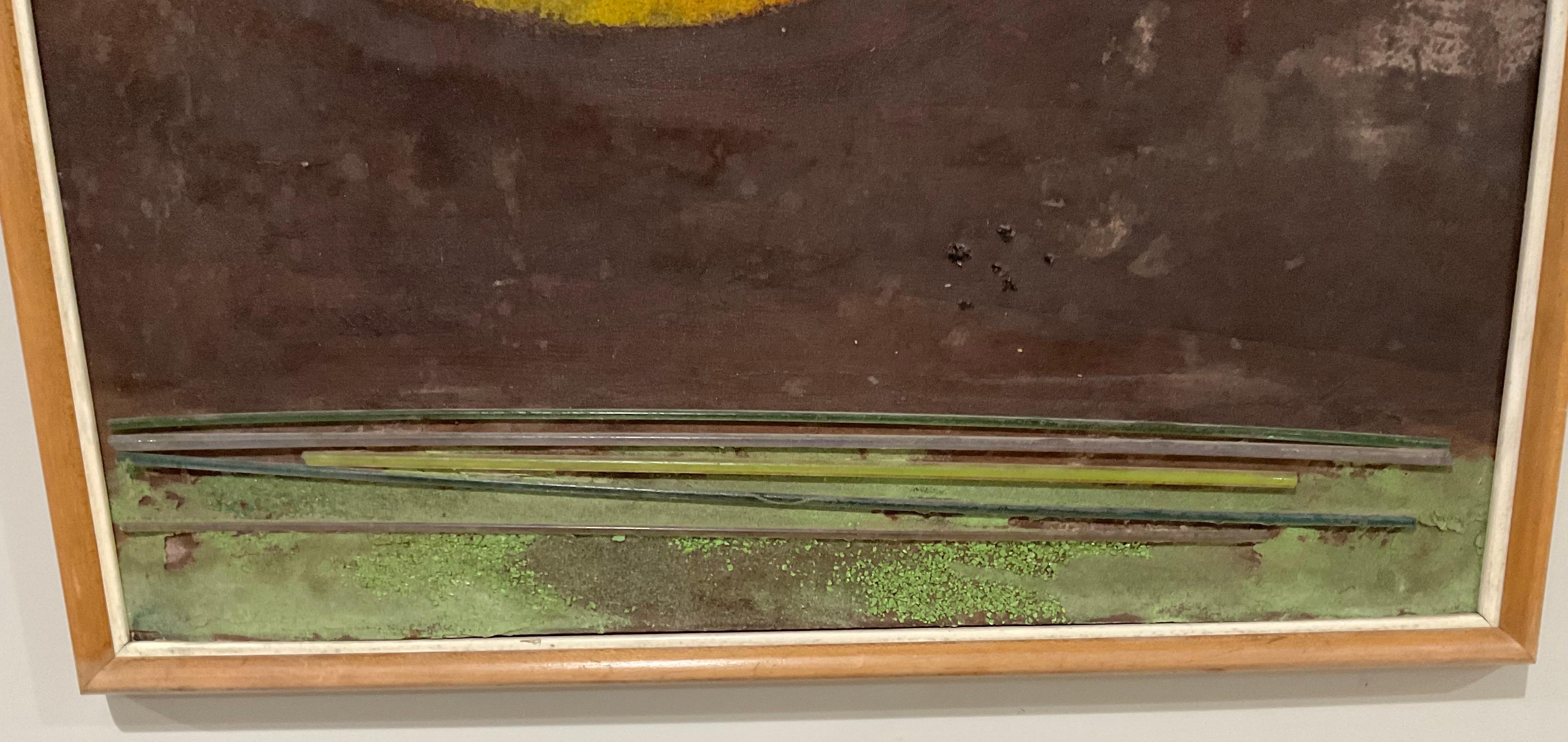 Italian Angelo Barovier Barovier and Toso Murano abstract Mixed Media on Panel 1959 For Sale