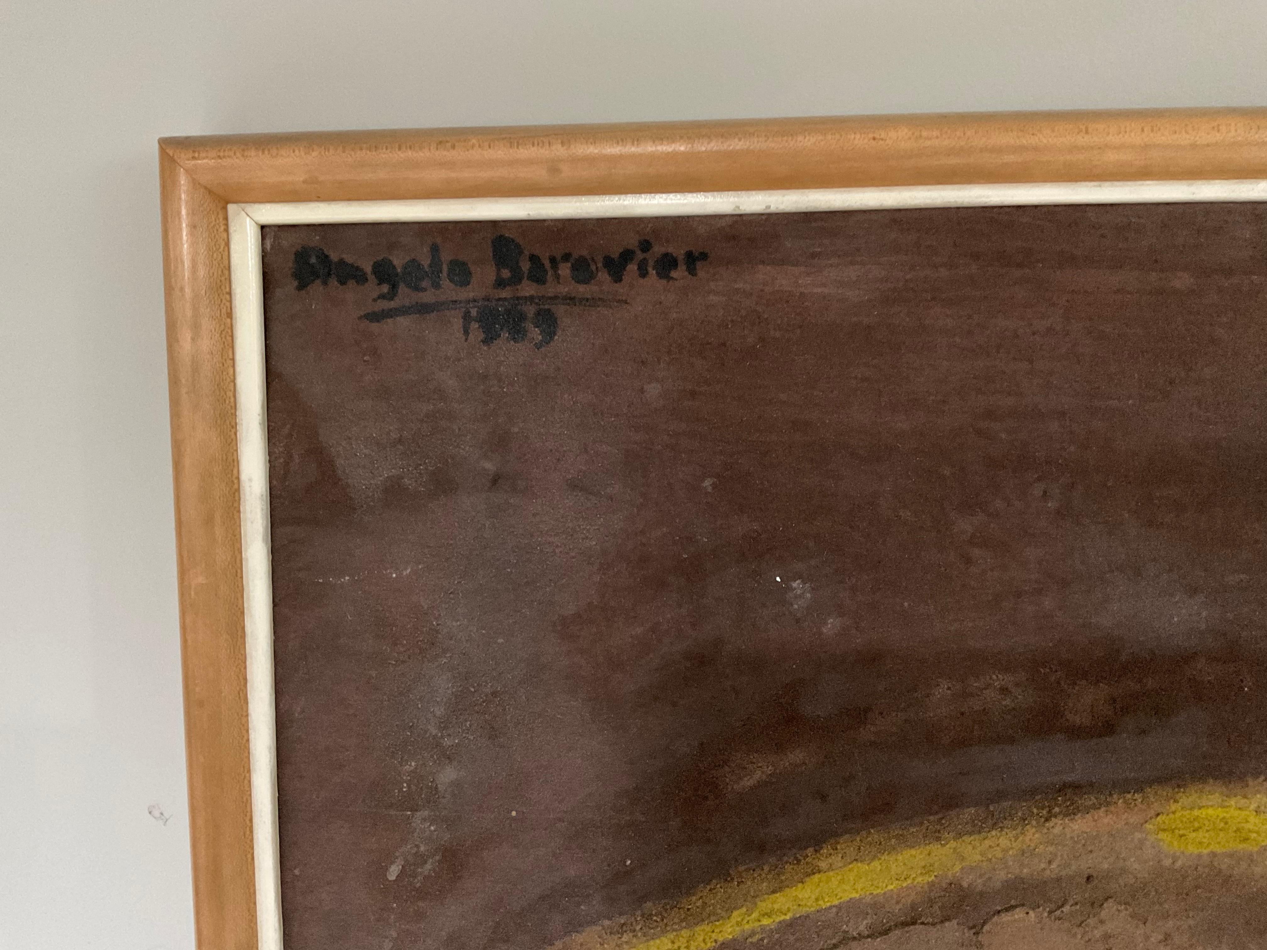 Angelo Barovier Barovier and Toso Murano abstract Mixed Media on Panel 1959 In Good Condition For Sale In Ann Arbor, MI