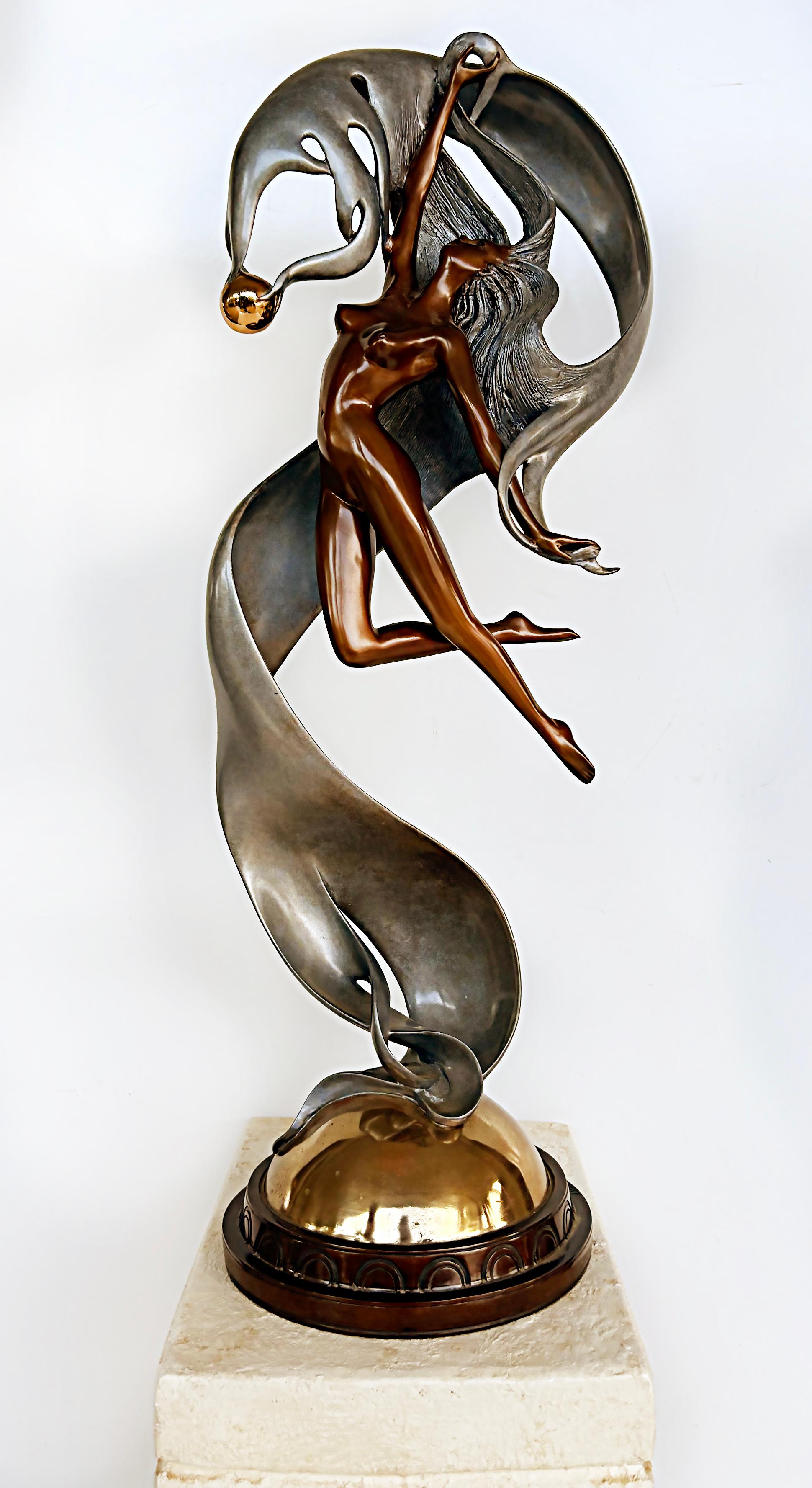 20th Century Angelo Basso Perla Bronze Sculpture Signed, Numbered 124/175