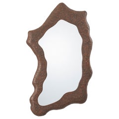 Angelo Bragalini Hammered Copper Mirror, Bragalini, Italy