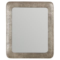 Angelo Bragalini repoussé silver-plated copper mirror - Italy, 1960s