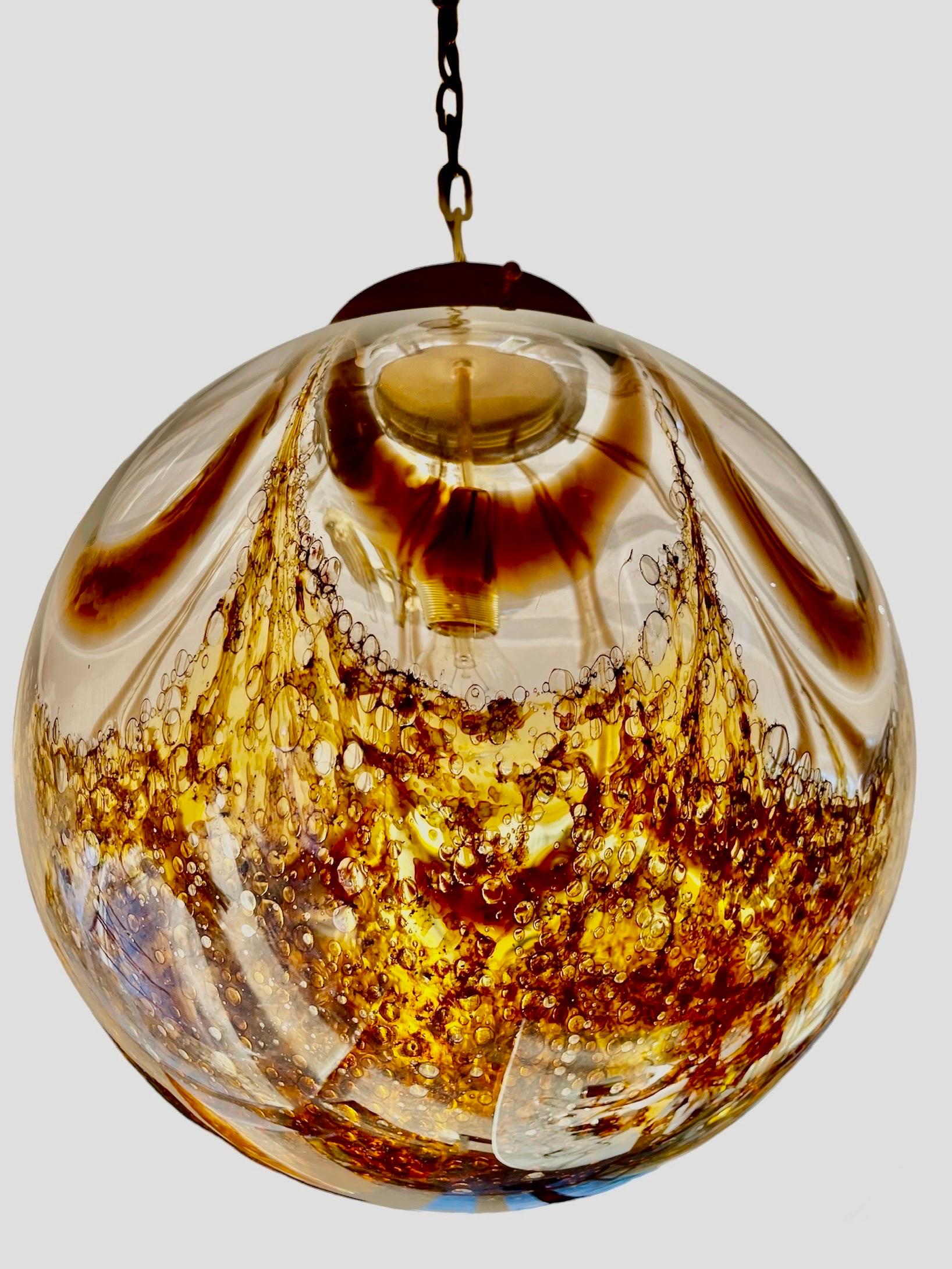 Italian Angelo Brotto by Mazzega Globe glass Murano , Italie 1960s For Sale