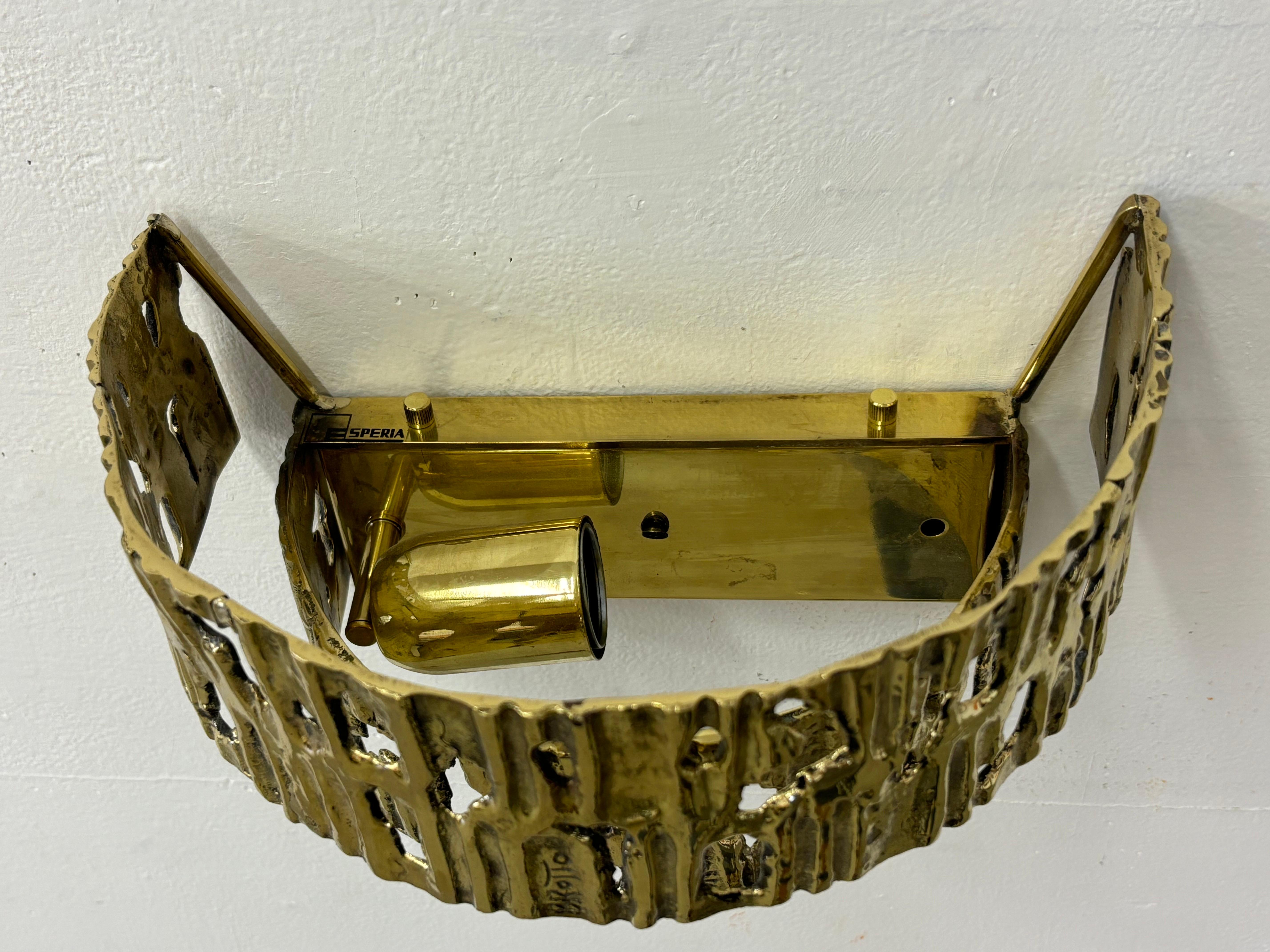 Lámpara de bronce fundido Angelo Brotto para Esperia mediados del siglo XX en venta