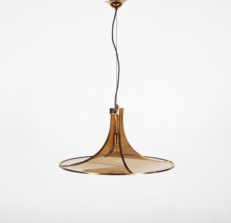 Mid-Century Modern Angelo Brotto chandelier for Esperia Murano, Italy, 1970s For Sale